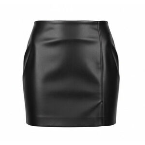 Hollister Faux Leather Slit Mini Skirt Womens Size S Black Ultra High Rise Y2K